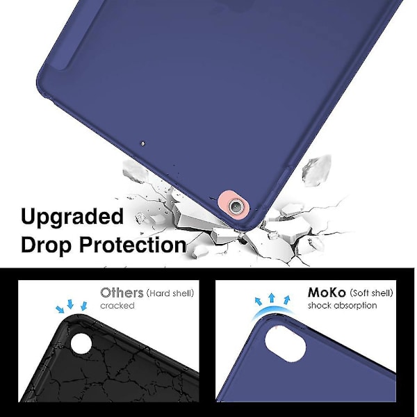 Etui til iPad 7. generasjon med automatisk søvn/våkne-funksjon, rebound trifold smart etui for