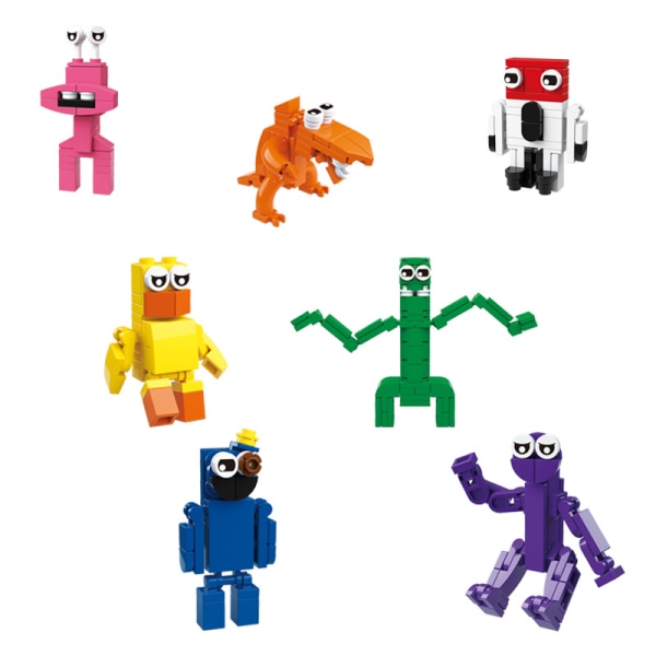 Rainbow Friends byggesten minifigur legetøj fødselsdagsgave (sæt med 7)