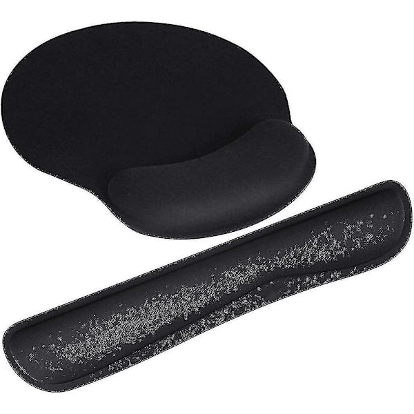 Tangentbordshandledsstöd och musmatta med handledsstöd, minnesskumset för dator/laptop/mac, hållbart bekvämt lätt för enkel skrivning P