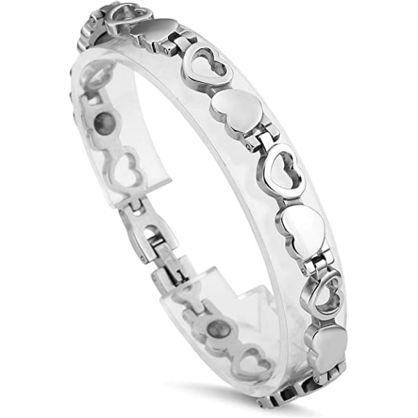 Smycken Kvinnors armband i rostfritt stål Magnetic Heart Brac