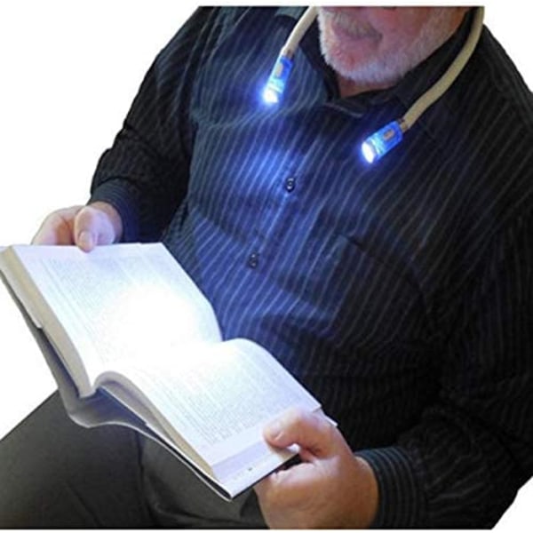 Læselampe, fleksibelt halslys Håndfri LED-natlys