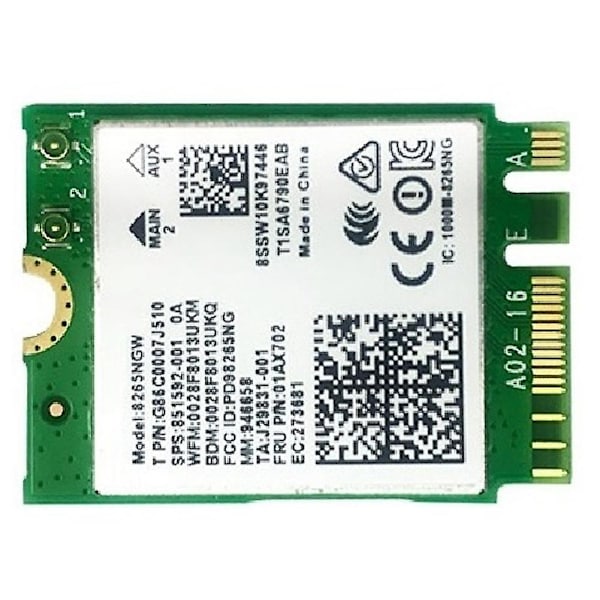 Ac8265 Trådløst Netværkskort 2.4ghz-5ghz Dual-band M.2 Wifi-kort Med Ipex4 Generation Fleksibel Antenne