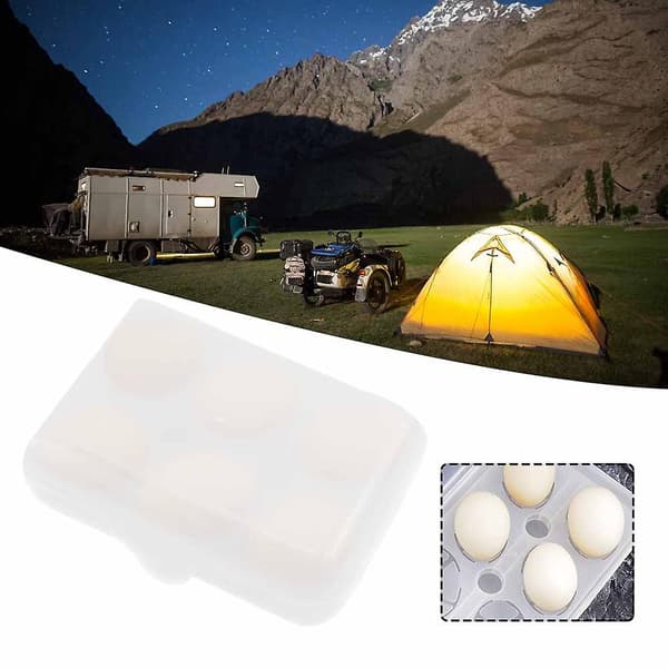 6-Ruts Äggförvaringslåda Bärbar Plast Äggställ För Utomhus Camping