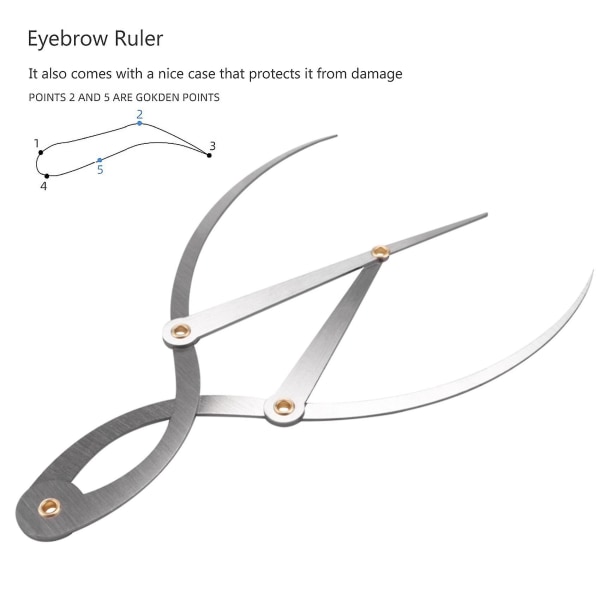 Mean Calipers Golden Ratio Calipers Stainless Steel Eyebrow