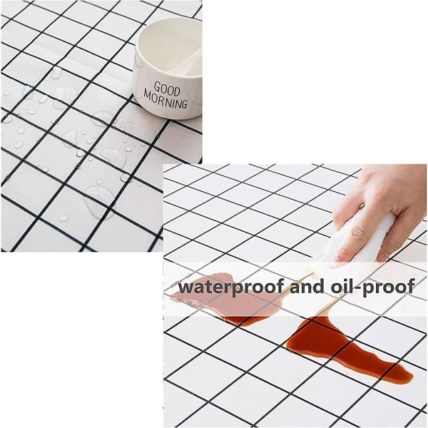 PVC Dugt Hvid Ternet Plastik Vandafvisende Dug til Plastikbord
