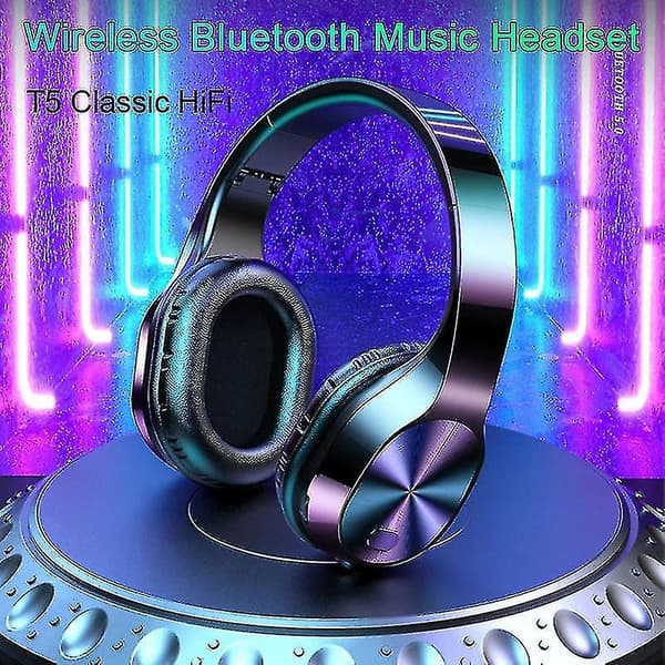 Hopfällbara stereoheadset för Bluetooth 5.0-stöd