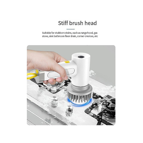 Elektrisk Spin Scrubber Ledningsfri Genopladelig Scrubber Til Badekar Vask Kit Di Flise Vindue