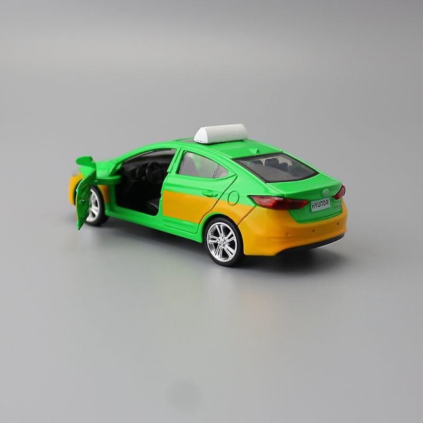 1:40 Skala Hyundai Elantra Taxi Alloy Pull-back Diecast modellbil Til samling Venn Barn Gave