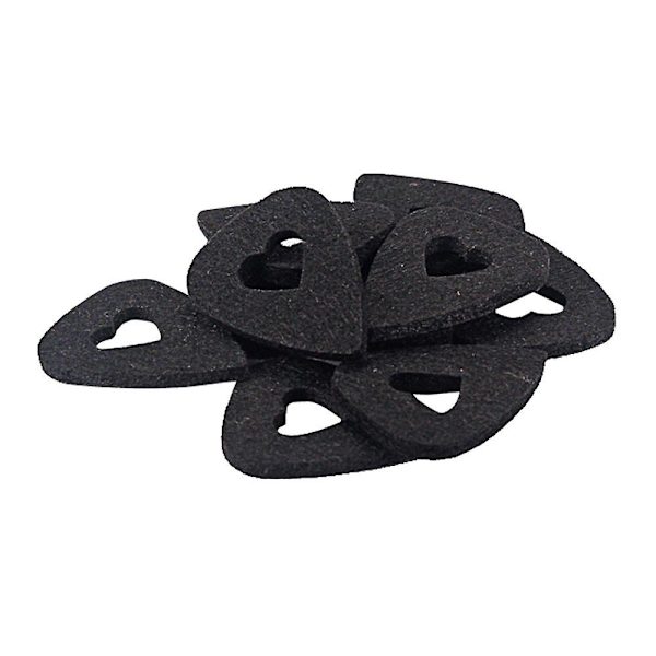 10 stycken gitarr ukulele filt dyna filt plektrum för gitarrdelar svart
