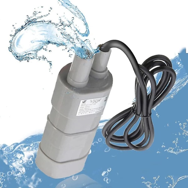 Uppovesi Pumppu, 12v Uppovesi Pumppu, 600l/h Mini Sähköinen Vesipumppu Kaivopumppu, Matkailuautoon, Lampeen, Akvaarioon, Akvaarion Suihkulähteeseen
