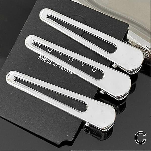 3x Anknäbbshårklämmor Metall Styling Alligator Curl Clips Hårsalong Star