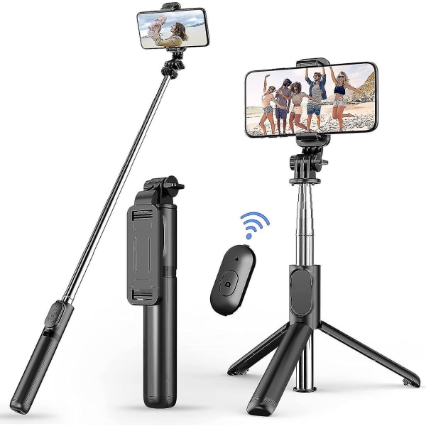 Selfie Stick-stativ med avtakbar trådløs fjernkontroll