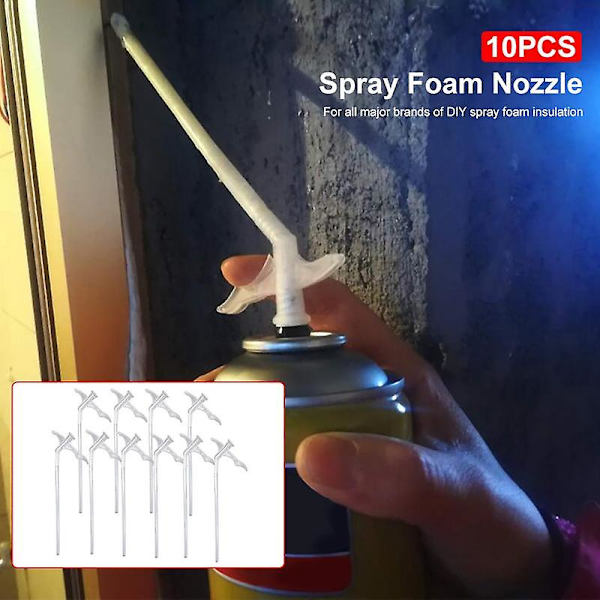 10 st Spray Foam-rör Munstycke Gap Fyllning Isolerande Skumrör Ersättning Diy Polyuretan Skum Limpist Anslutningsrör