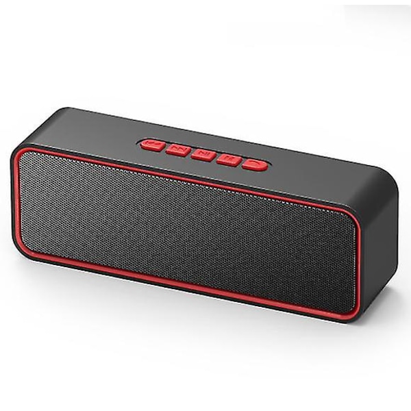 Trådløs bærbar høyttaler, Bluetooth 5.0-høyttaler med 3d stereo Hifi-bass,  1500 mah batteri, 12 timers batterilevetid (rød) 7e58 | Fyndiq