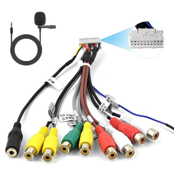 20-pin RCA-adapterkabel - bilstereokabelsett