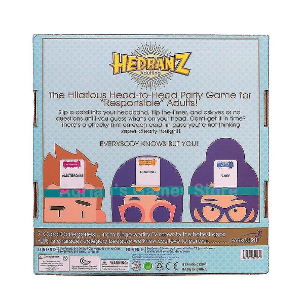 Hedbanz Adulting Brädspel Gissa vem jag är Engelsk version