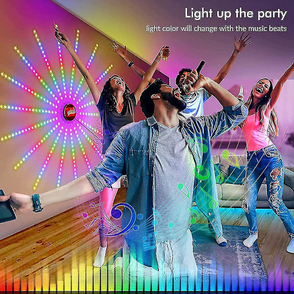 Led-äänenohjattu Symphony-ilotulitusvalo, kaukosäätimellä