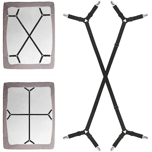 Kryssjusterbar seng/tilpasset lakenstropper Suspenders Gripper