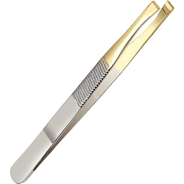 Hoitokulmakarvat Pinsetit Pinsetit Parran Nyppimiseen Kasvojen Kulmakarvojen Kauneustyökaluihin half gold-plated diagonal stripes