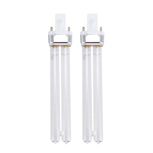 2pcs 11W Ultraviolet UV Disinfection Light Lamps UV Sterilization Light Bulbs for Sterilizer Fish Tank (G23 Lamp Base)