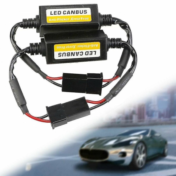 2x H7 LED-frontlykter Canbus feilfri advarselsmotstander dekoder anti-flimmer Storbritannia