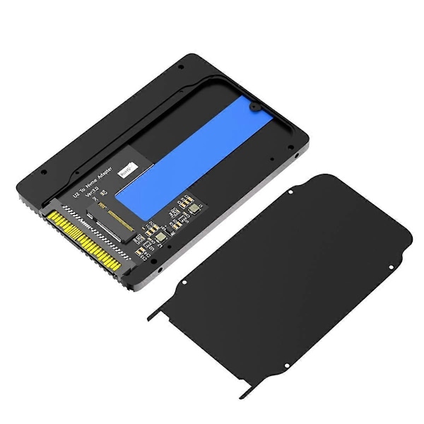 M.2(NGFF) NVMe SSD till U.2 (SFF-8639) 2,5 tums SSD-adapter med kylplatta, Konvertera M.2 NVMe SSD till U.2 Ej för SATA