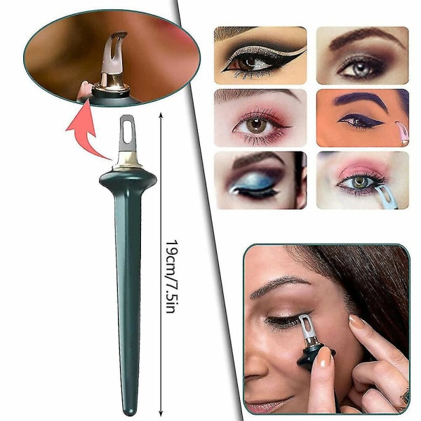 Gjenbrukbar enkel ingen hopp eyeliner gel silikon eyeliner børste for håndtrykk nybegynner sminke eyeliner