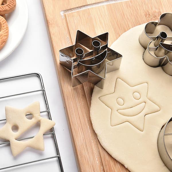4 st rostfria kakformar DIY kexform hemlagad bakverk