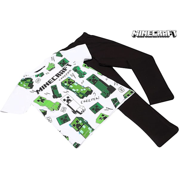 Minecraft Glitching Creeper Langt Pyjamasæt, Børn, 4-15 År
