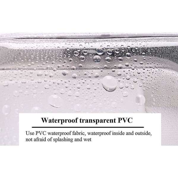 Wekity 3-delt gennemsigtig kosmetiktaske, vandtæt plastik rejsekosmetiktaske, vandtæt gennemsigtig pvc rejsetaske (kaffe)