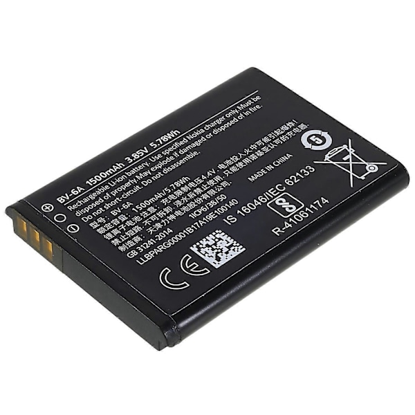 Nokia 206/5250/C5-03/8110 4G 3.85V 1500mAh Li-ion -akun varaosa (koodi: BV-6A)