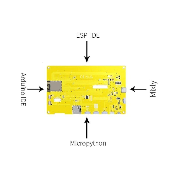 Esp32-s3 7 tuuman 800x480 Tn Rgb Lcd Tft Hmi 8m Psram 16m Flash Älykäs Näyttö Mcu Wifi Bluetooth Modu