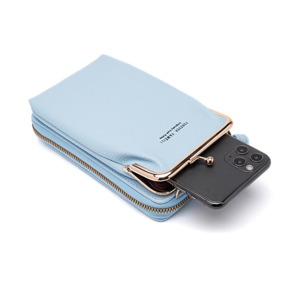 Mobilväska Plånbok Korthållare Väska med axelrem Blue