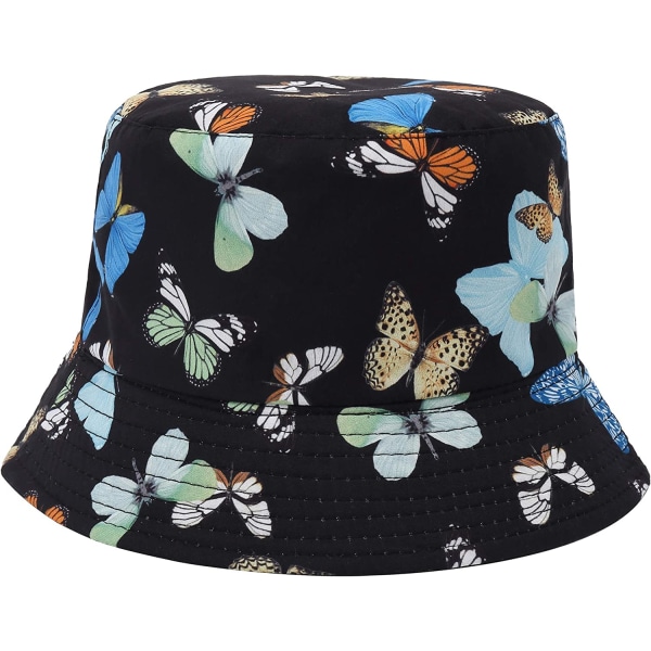 Vändbar Bucket Hat, Summer Fashion Fisherman Beach Sun Hats