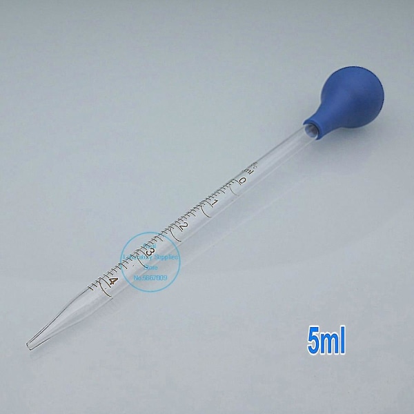 2 stk. 4 stk. Gradueret pipette i glas med dråbetæller Vol. 0,5 ml/1 ml/2 ml