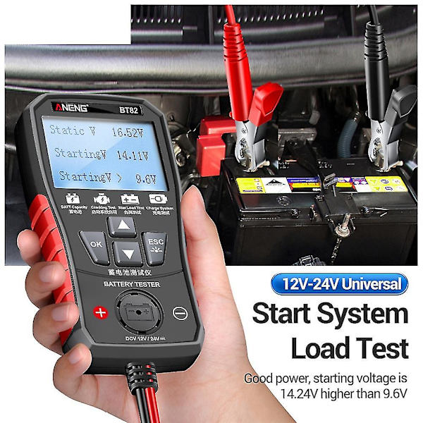 Bt82 Digital Bilbatteritest Portable Kredsløbstest Analyse