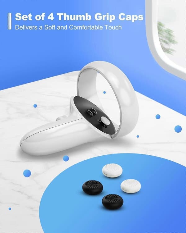 13 i 1 Joystick Ersättningskit för Oculus Quest 2 Controller, Tillbehör för Oculus Quest 2 Controller och Meta Quest 2 Controller