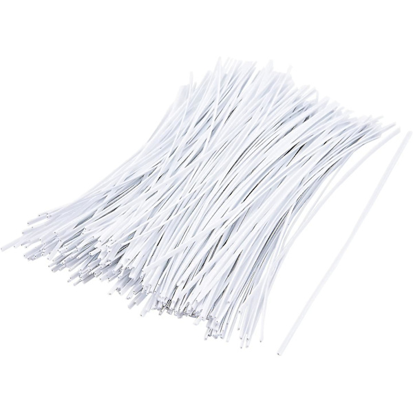 1000 stk. Twist-kabelbinder, gjenbrukbare fester (15 cm, hvit)