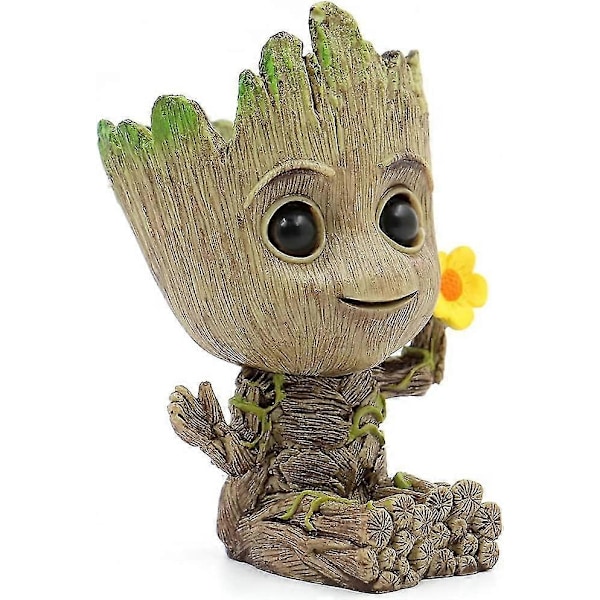 Blomkrukor Groot - Guardians Of The Galaxy Groot Pennhållare, Skrivbordsdekorationer, Blomkrukor