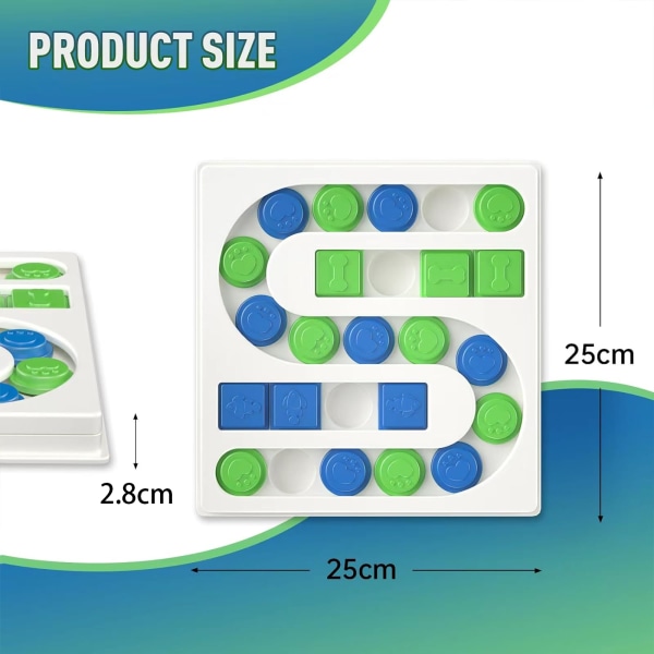 Hundleksakspussel, interaktiv IQ och mental välbefinnandeträning, 25 snacksutrymmen