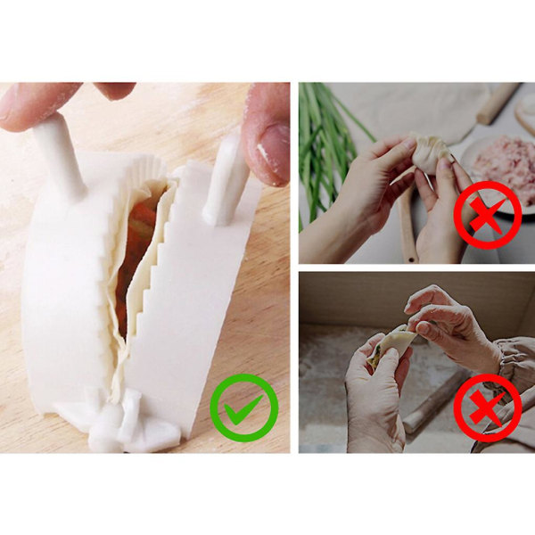 3 st Dumpling Maker Plast DIY Enkel Dumpling Form Kök Handpress