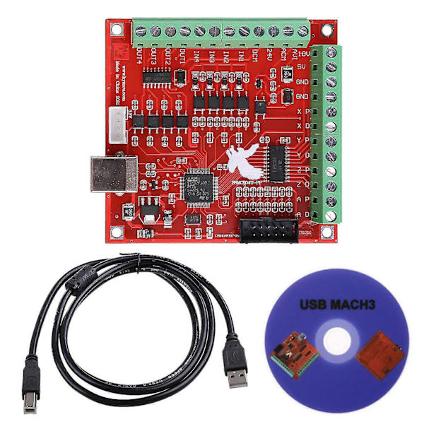 4-akselinen Mach3-askelmoottorin ohjauskortti Breakout-levy USB-liitäntä