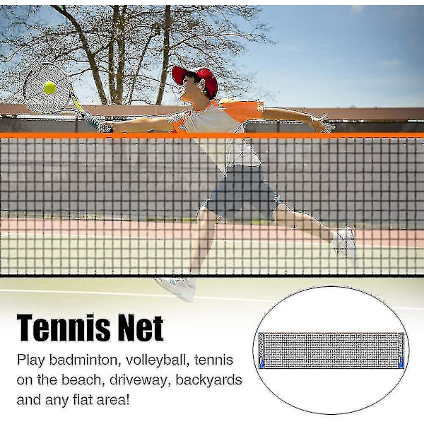 Bærbar sammenklappelig tennisnet til børn og voksne kort tennisnet, 6,1 m (1 stk.