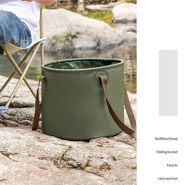 Hopfällbar Hink 2 Gallons Behållare Vikbar Vattenhink Bärbar Tvätthög för Utomhusresor Camping Fiske Trädgårdsbruk Bil tvätt 10l