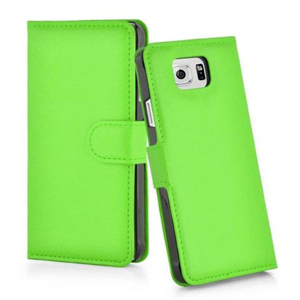 Samsung Galaxy S6 -kotelo - korttipaikoilla ja jalustatoiminnolla MINT GREEN