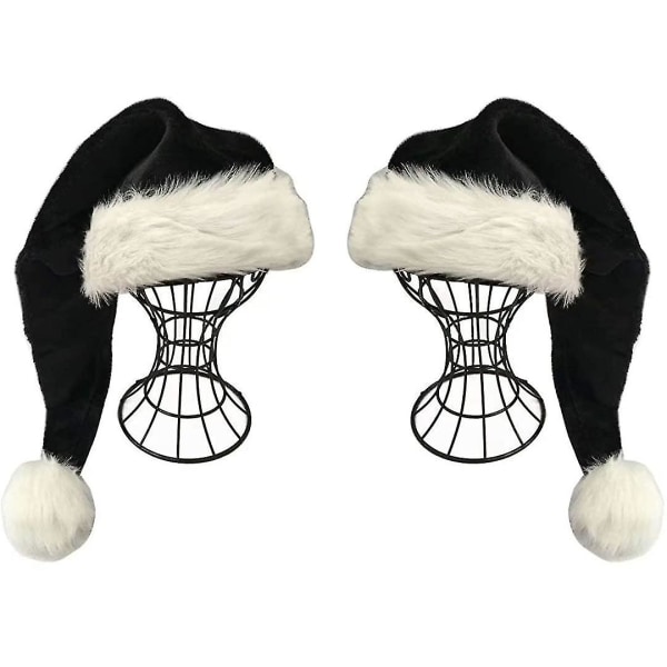 Joulupukin hattu-mustavalkoinen joulu jouluhattu pakkaus 2 kpl