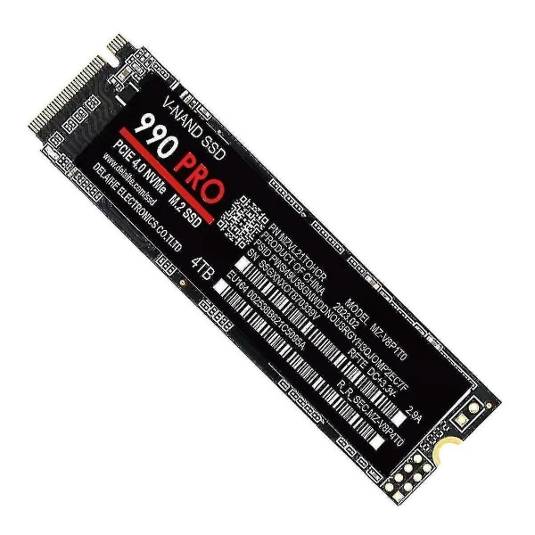 Ssd Solid State 4tb 990 Pro M.2 2280 Ssd Pcie 4.0 Nvme Gaming Intern hårddisk 7450mb/s Kompatibel