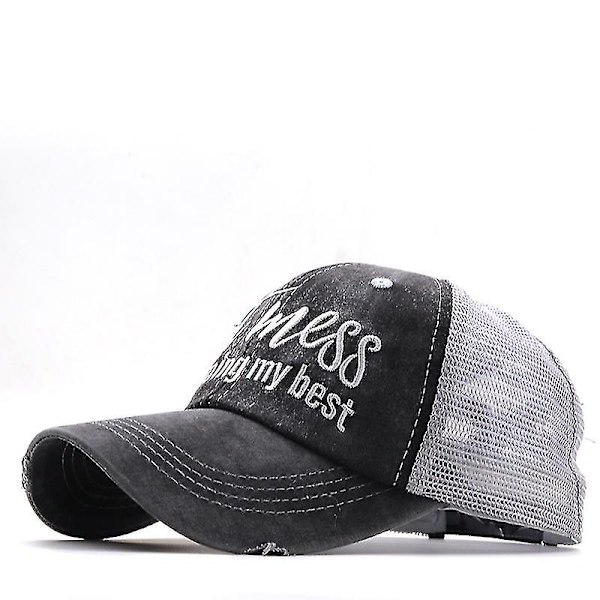 Sommer Fiskeri Baseball Cap Mesh Cap Fitted Hat Casual Cap Gorras Hip Hop Snapback Hats Wash Cap Til Mænd Kvinder Unisex 6 ADULT 56-60CM