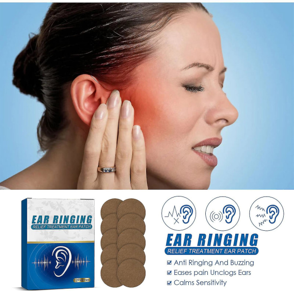 Tinnitusplåster, ringande öronvårdslättnadsplåster, tinnitus Reli