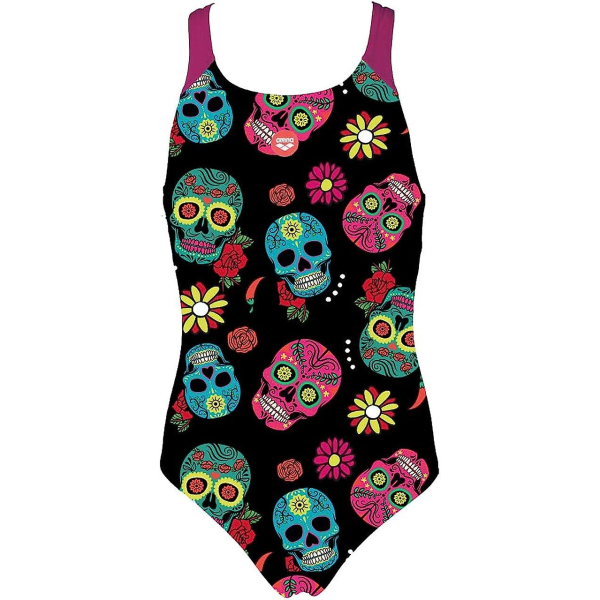 Flickas G Crazy Skulls Carnival Jr Swim Pro Back Enstycke Baddräkt (1-pack)